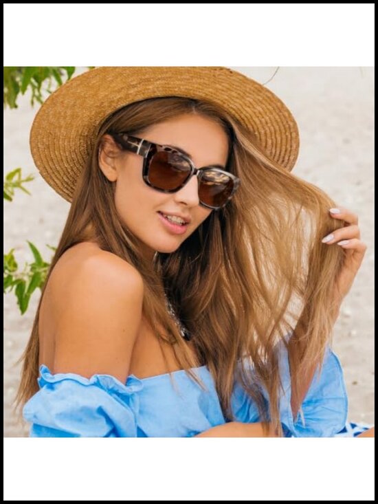 TR90 Polarized Sunglasses Fit Over Glasses UV400 Trendy Square Shades